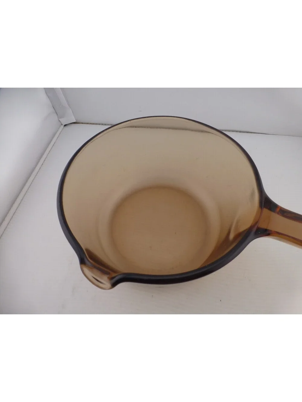 Vintage Visions Corning Amber Glass Saucepan 1.5 Liter Pot with Lid V-1.5-B H3